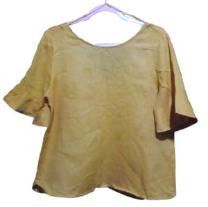 Antonio Melani 100% Linen Flare‑Sleeve Top